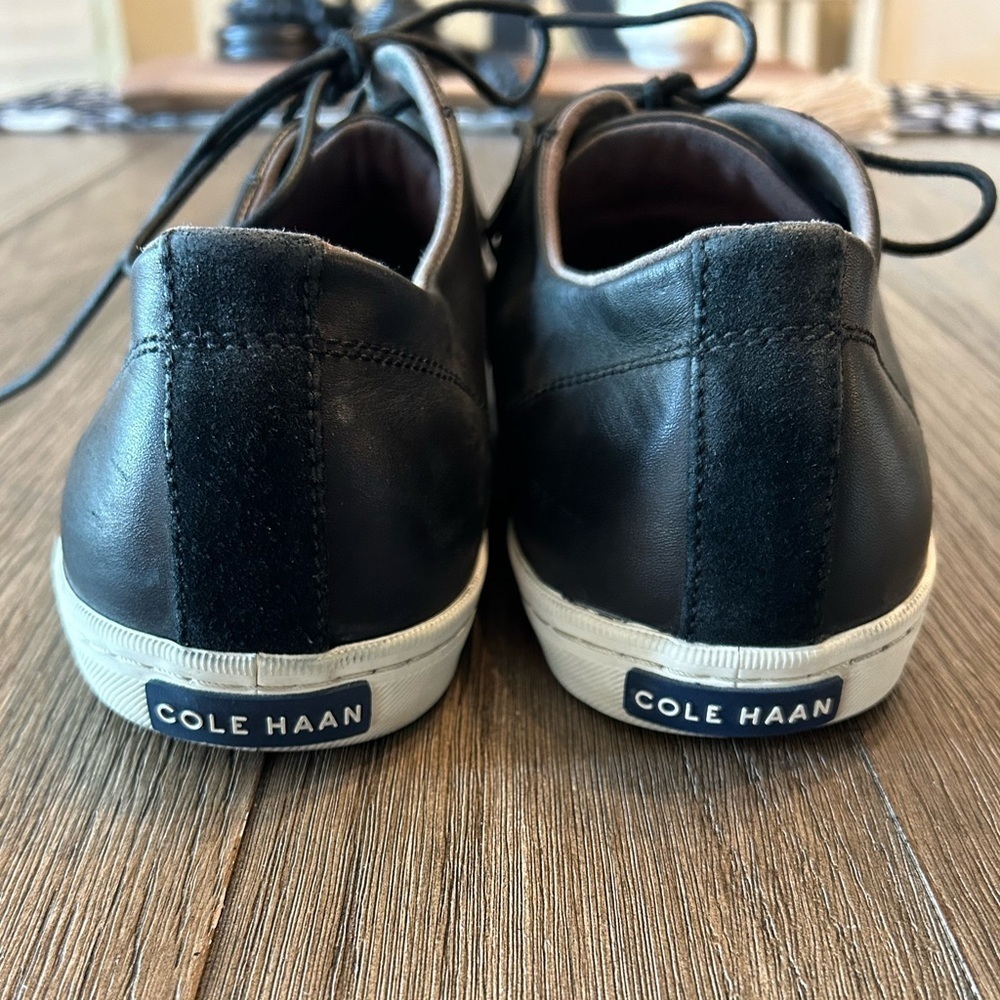 Cole Hahn Men’s Black Leather Lace Up Sneakers. Size 13 - Picture 4 of 9